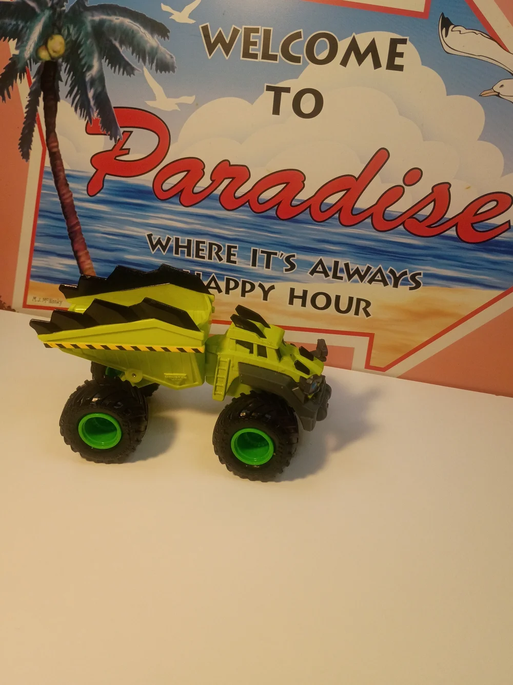 Spin Master Monster Monster Jam Lime Green Dirt Squad Dump Truck Axle 1/64